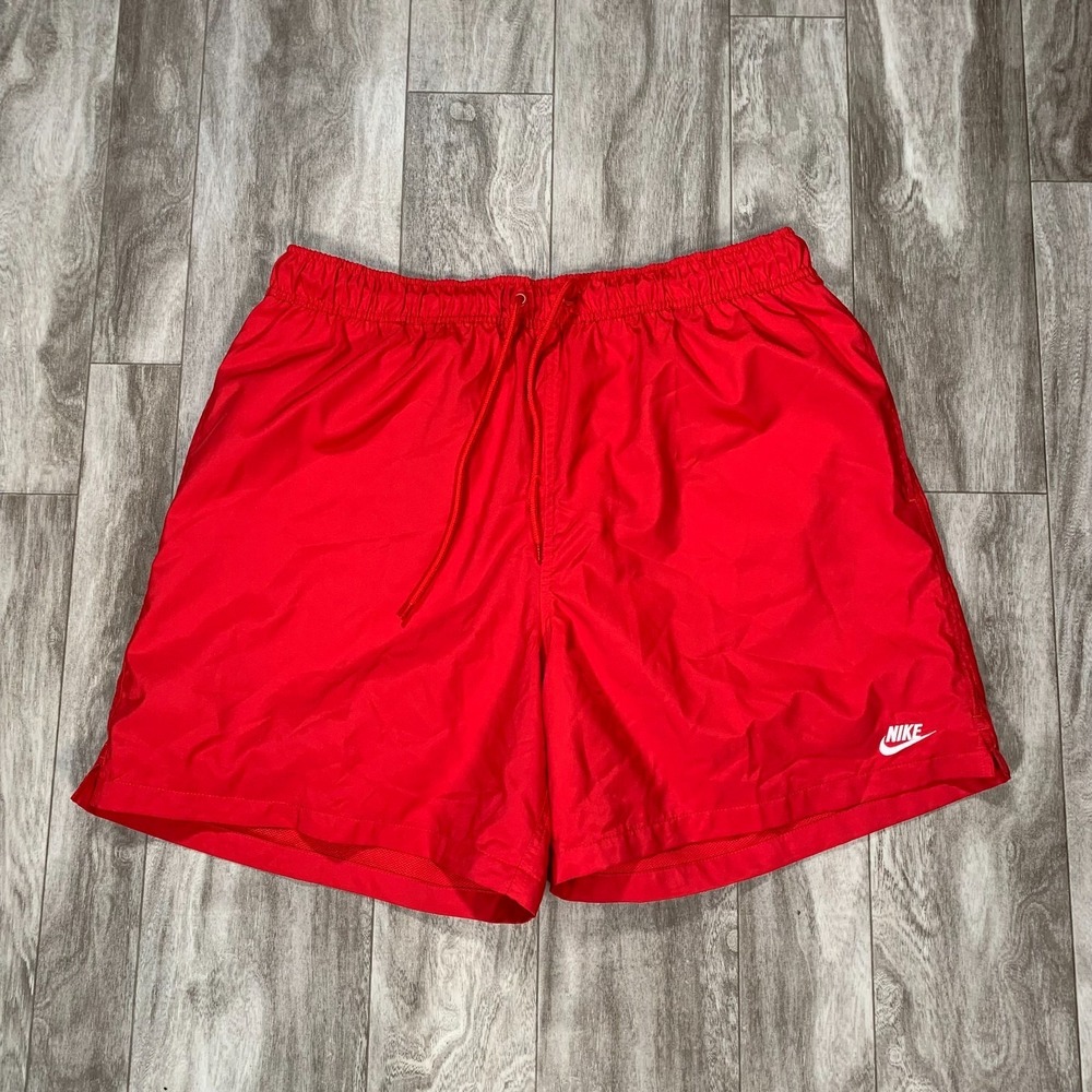 Nike Shorts Mens Extra Large Red White Swoosh Training Workout